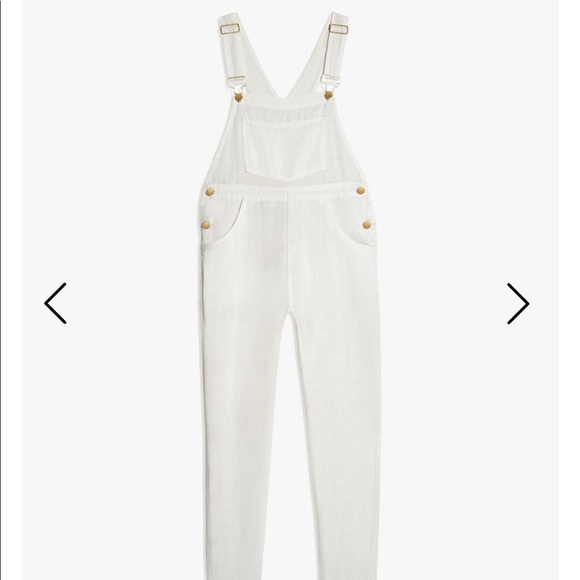 Weworewhat White Linen Overalls 